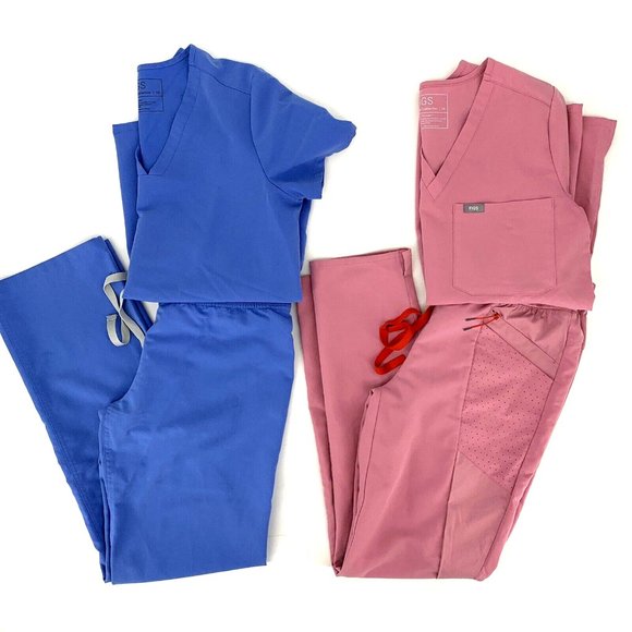 Figs Other - FIGS Technical Collection Womens Blue & Pink Size XS Scrub Set 2 Pairs